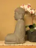 Product image 3 of the product “Seated Buddha - Japanese style, in the sizes from 21cm to 65cm. Antique finish, Brown, Grey, Olive color Grey | 40 cm”